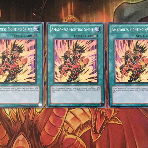 DREV-EN054 3 x Amazoness Fighting Spirit (Playset) Common Yugioh Cards