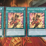 DREV-EN054 3 x Amazoness Fighting Spirit (Playset) Common Yugioh Cards