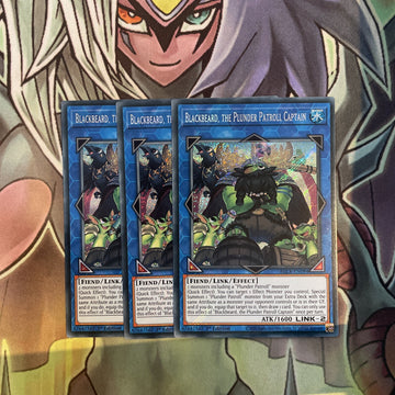BLCR-EN094 x3 Blackbeard, the Plunder Patroll Captain Secret Excellent Yugioh