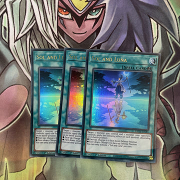 BACH-EN085 x3 Sol and Luna Ultra Rare Excellent Condition Yugioh