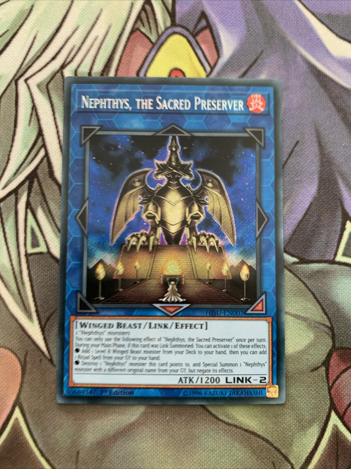 HISU-EN007 Nephthys, The Sacred Preserver Secret Rare 1st Edition NM Yugioh Card