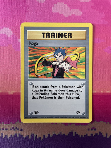Pokemon Card Koga Gym Challenge 1st Edition Rare 106/132 Near Mint