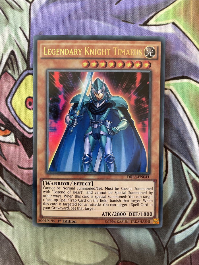 DRL3-EN041 Legendary Knight Timaeus Ultra Rare 1st Edition NM Yugioh Card