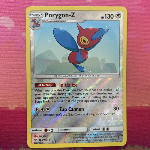 Pokemon Card Porygon-Z Burning Shadows  Reverse Holo Rare 105/147 NM