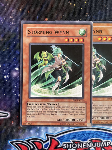 EOJ-EN029 x3 Storming Wynn Common Playset Yugioh (back)