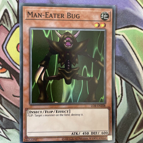 LOB-EN108 Man-Eater Bug Super Rare Unlmited Edition NM Yugioh Card