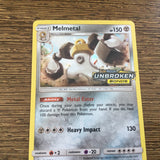 Pokemon Card MELMETAL 129/214 Unbroken Bonds Logo Stamped Promo