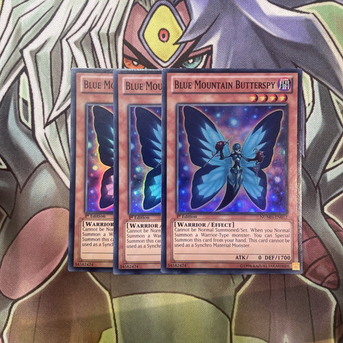 NUMH-EN012 Blue Mountain Butterspy Super Rare x3 Excellent Condition Yugioh