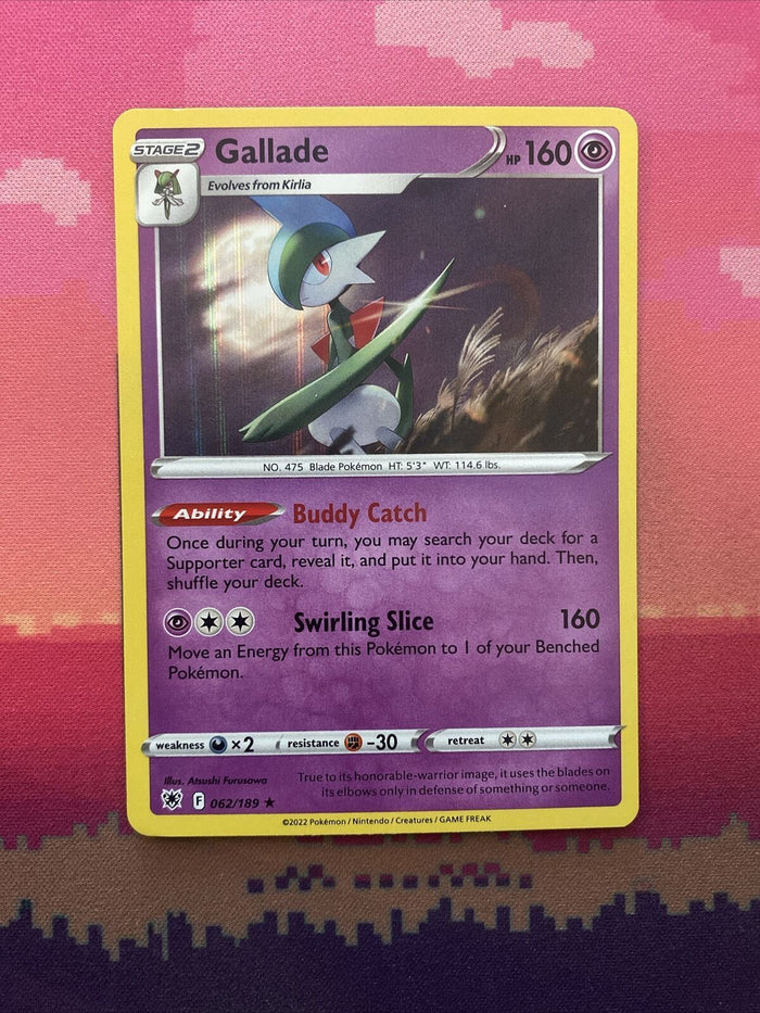 Pokemon Card Gallade Astral Radiance Holo Rare 062/189 Near Mint