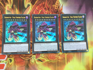 BLLR-EN015 YUGIOH CARD 3 X RAIDRAPTOR - FINAL FORTRESS FALCON ULTRA