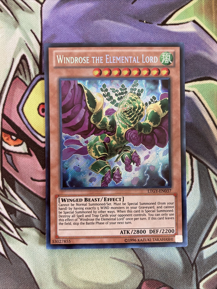 LTGY-EN037 Windrose The Elemental Lord Secret Rare Unl Edition NM Yugioh Card