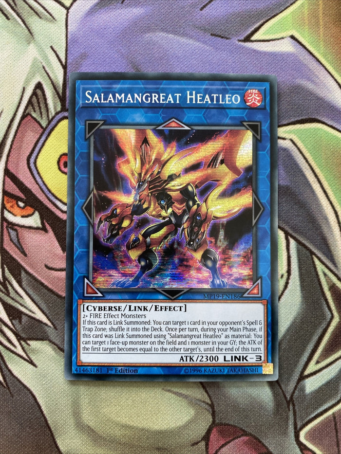 MP19-EN186 Salamangreat Heatleo Secret Rare 1st Edition NM Yugioh