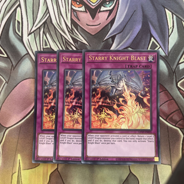 GFTP-EN035 x3 Starry Knight Blast Ultra Rare Excellent Condition Yugioh