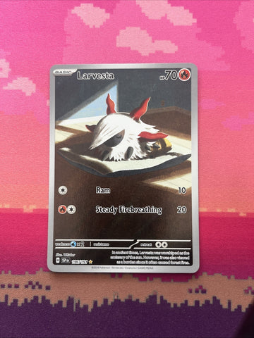 Pokemon Card Larvesta 196/191 Illustration Rare Surging Sparks Near Mint