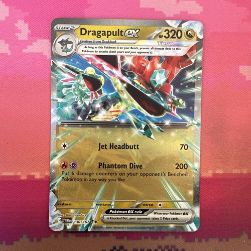 Pokemon Card Dragapult ex 130/167 Double Rare Temporal Forces Near Mint