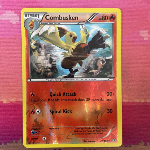 Pokemon Card Combusken Primal Clash Reverse Holo 27/160 NM