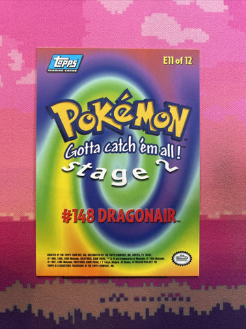 Pokemon Card Dragonair Topps Card 148 Stage 2 Near Mint (back)