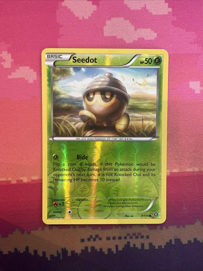 Pokemon Card Seedot Steam Siege Reverse Holo 9/114 Near Mint