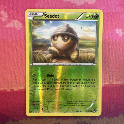 Pokemon Card Seedot Steam Siege Reverse Holo 9/114 Near Mint