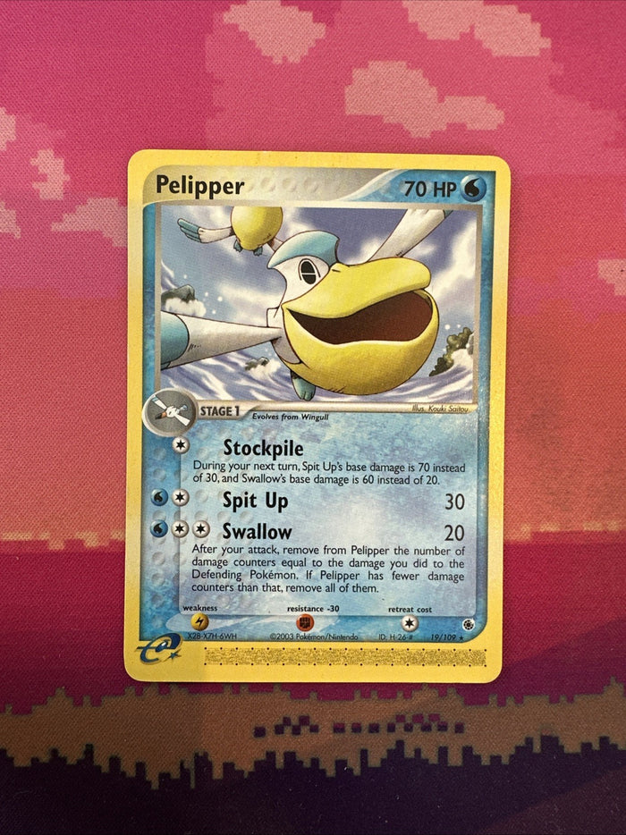 Pokemon Card Pelipper EX Ruby Sapphire Rare 19/109 Near Mint