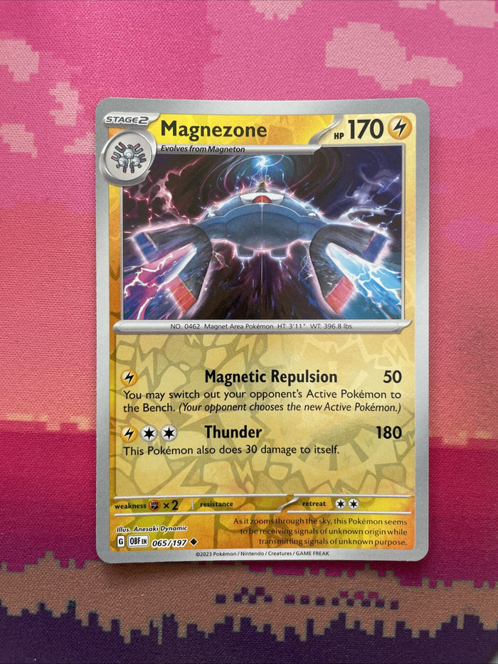 Pokemon Card Magnezone Obsidian Flames Reverse Holo 065/197 NM