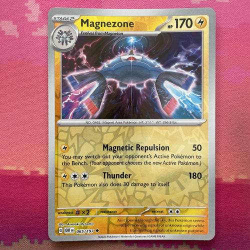 Pokemon Card Magnezone Obsidian Flames Reverse Holo 065/197 NM