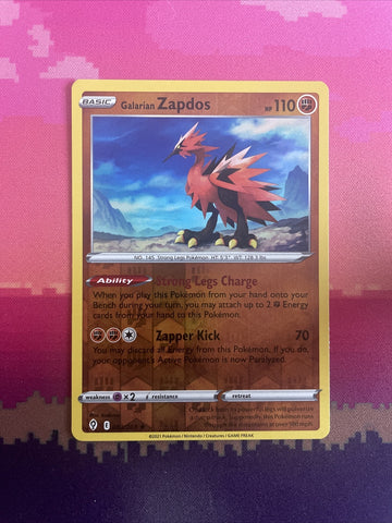 Pokemon Card Zapdos Evolving Skies Reverse Holo Rare 082/203 NM