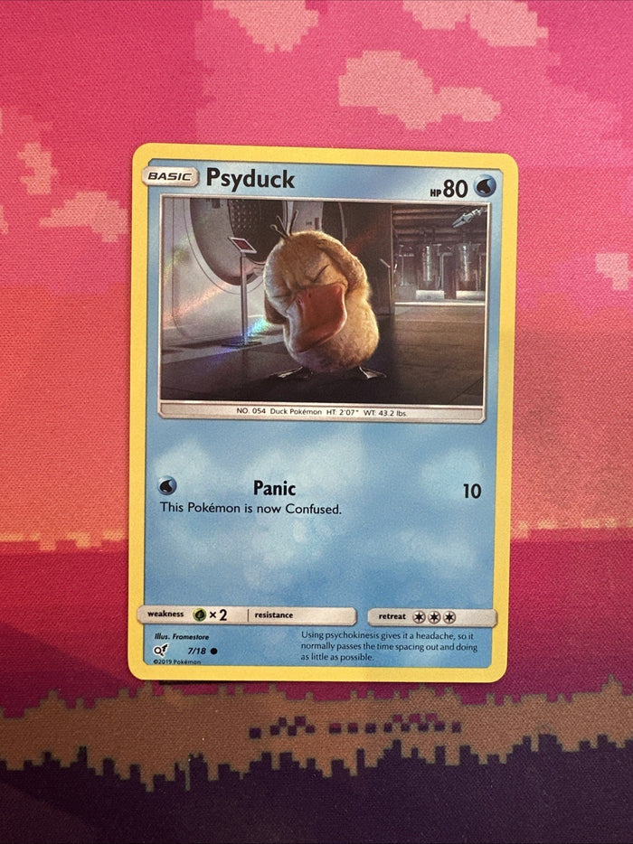 Pokemon Card Psyduck Detective Pikachu Holo 7/18 Near Mint