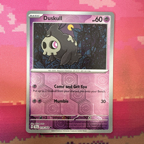 Pokemon Card Duskull Shrouded Fable Reverse Holo 018/064 NM