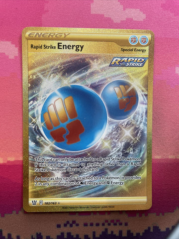 Pokemon Card Rapid Strike Energy 182/163 Secret Rare Darkness Ablaze NM