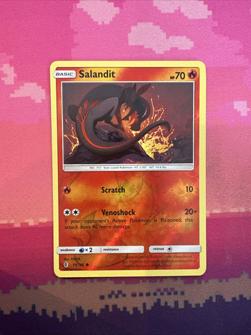 Pokemon Card Salandit Guardians Rising Reverse Holo 15/145 Near Mint