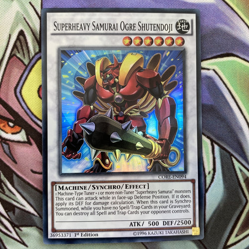CORE-EN094 Superheavy Samurai Ogre Shutendoji Super Rare 1st Edition NM Yugioh