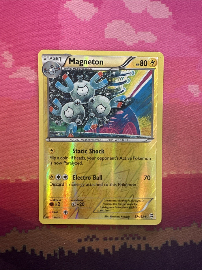 Pokemon Card Magneton Breakthrough Reverse Holo Uncommon 53/162 Near Mint