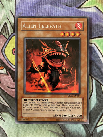 GLAS-EN034 Alien Telepath Rare UNL Edition Yugioh Card Near Mint