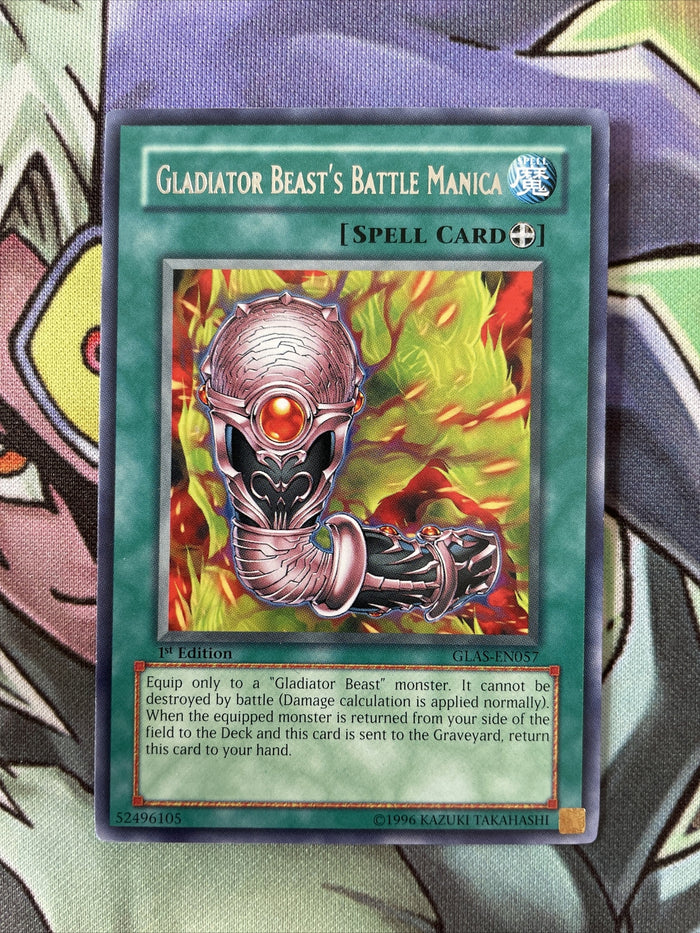 GLAS-EN057 Gladiator's Beast's Battle Manica Rare 1st Edition Yugioh Card Near M