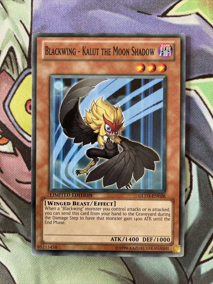 GLD3-EN026 Blackwing - Kalut The Moon Shadow Common Lim Edition Yugioh Card Near