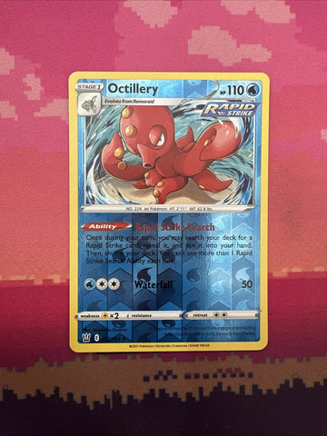 Pokemon Card Octillery Battle Styles Reverse Holo Rare 037/163 Near Mint
