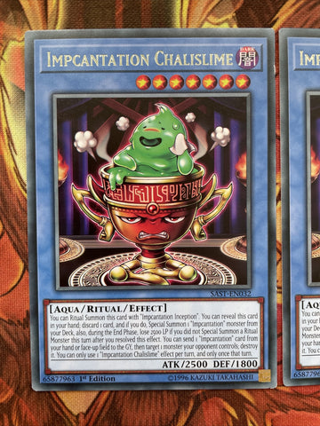 SAST-EN032 YUGIOH 3 X IMPCANTATION CHALISLIME SILVER 1ST ED (back)