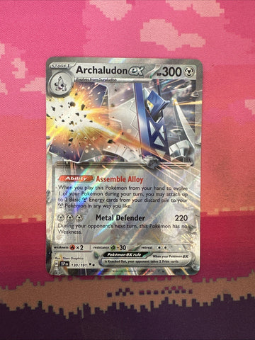Pokemon Card Archaludon ex 130/191 Double Rare Surging Sparks NM