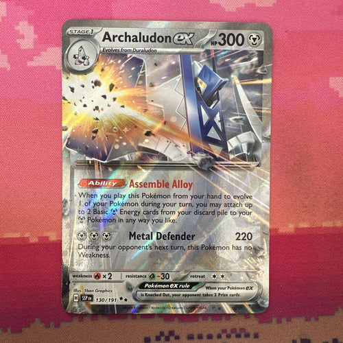 Pokemon Card Archaludon ex 130/191 Double Rare Surging Sparks NM
