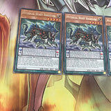 EXFO-EN025  3 x YuGiOh MYTHICAL BEAST BASHILISK Rares mixed Edition