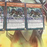 EXFO-EN025  3 x YuGiOh MYTHICAL BEAST BASHILISK Rares mixed Edition