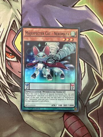 MP16-EN125 Majespecter Cat - Nekomata Super Rare 1st Edition NM Yugioh Card