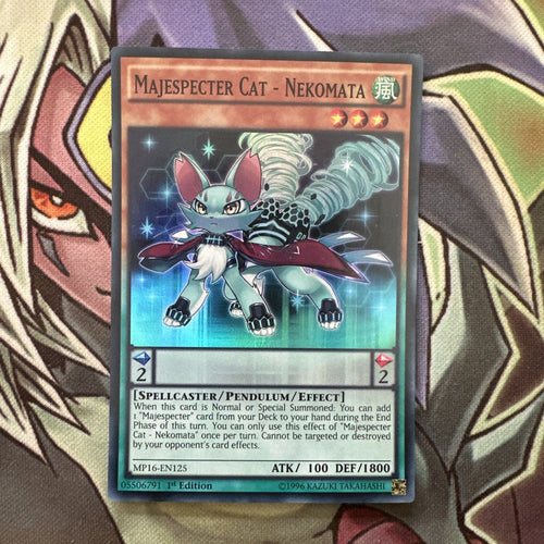 MP16-EN125 Majespecter Cat - Nekomata Super Rare 1st Edition NM Yugioh Card