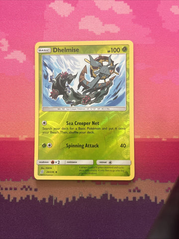 Pokemon Card Dhelmise Unified Minds Reverse Holo 20/236 Near Mint