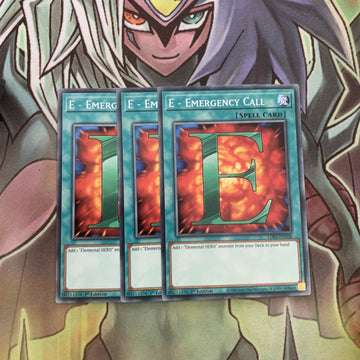 LDS3-EN108 x3 E-Emergency Call Common Excellent Condition Yugioh