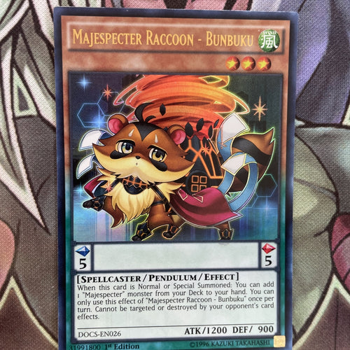 DOCS-EN026 Majespecter Racoon - Bunbuku Ultra Rare 1st Edition NM Yugioh Card