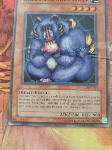LON-064 Bazoo the Soul - Eater Super Rare YuGiOh Card (back)