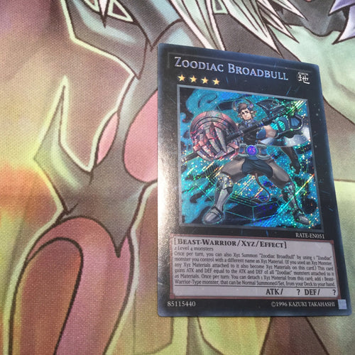 RATE EN051 Yugioh Zoodiac Broadbull Secret Rare UNL Edition NM