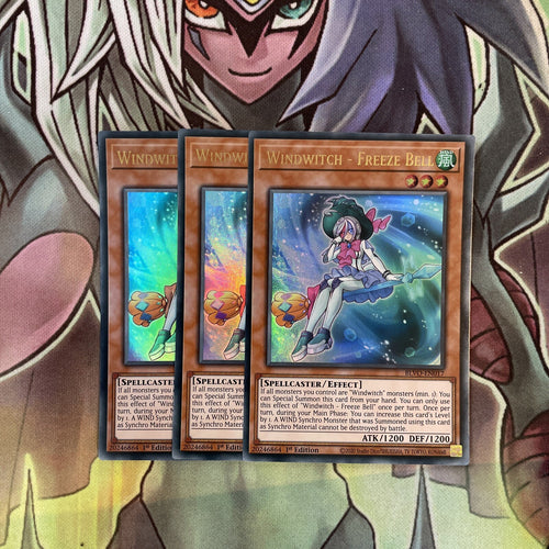 BLVO-EN017 x3 Windwitch - Freeze Bell Ultra Rare Excellent Condition Yugioh